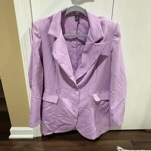 SHEIN Light Purple Women's Blazer